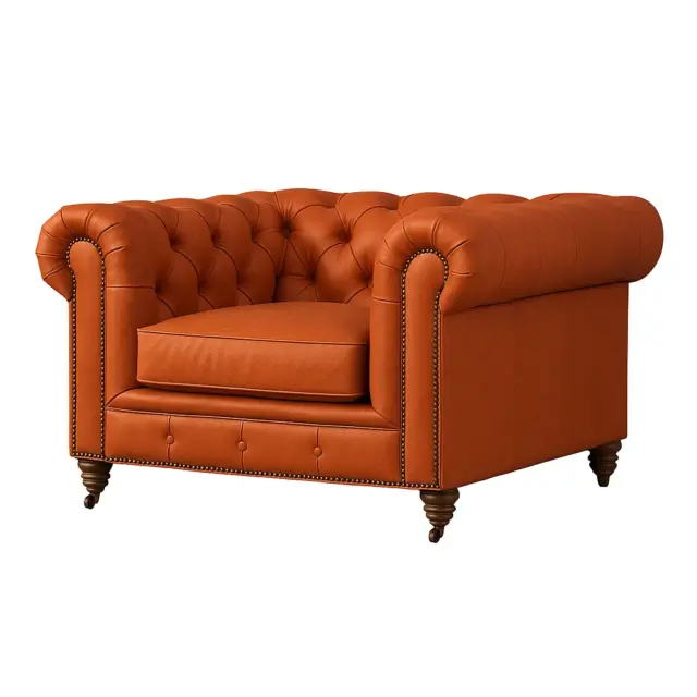 Chesterfield Sofa Chair Terracotta