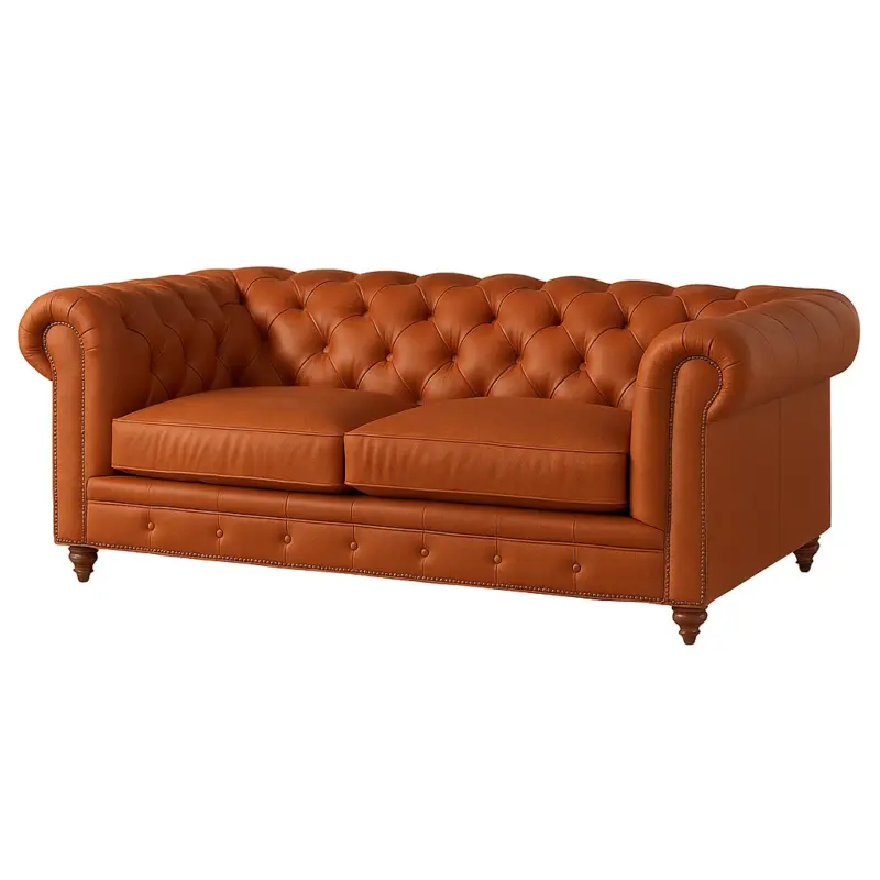 Chesterfield Sofa Loveseat Terracotta