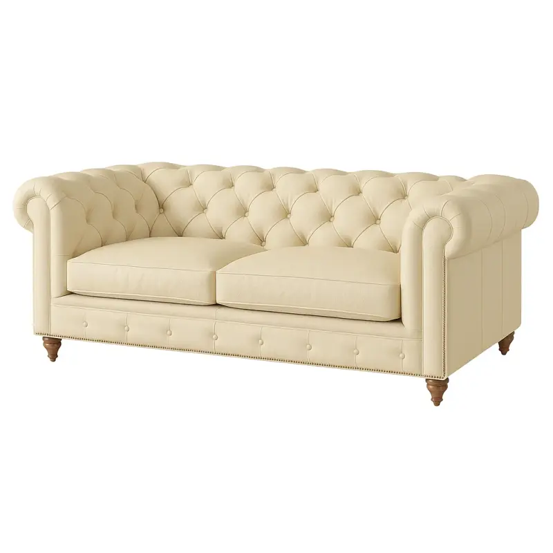 Chesterfield Sofa Loveseat Vanilla
