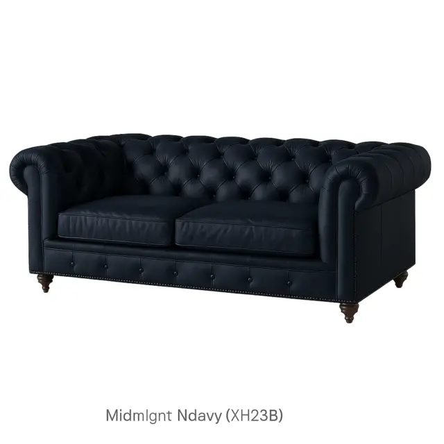 Chesterfield Sofa Loveseat Midnight Navy