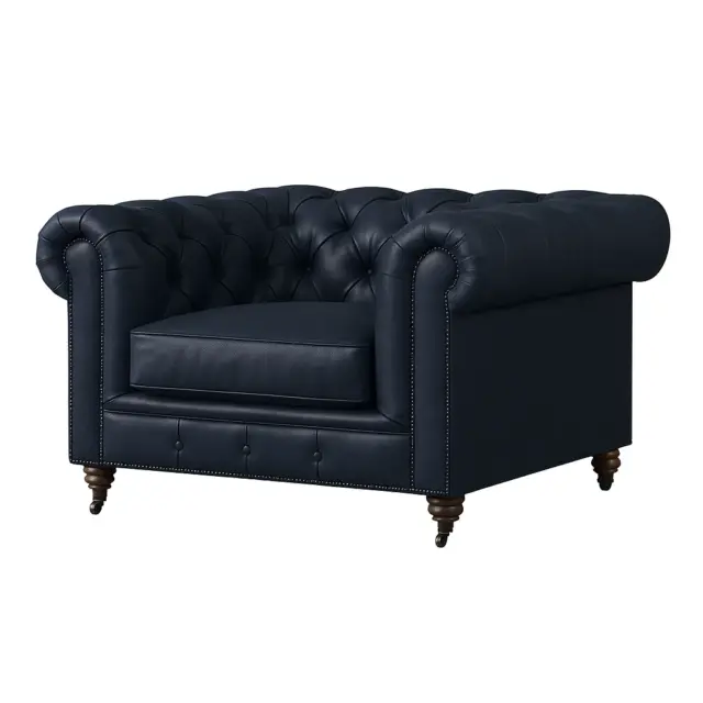 Chesterfield Sofa Chair Midnight Navy