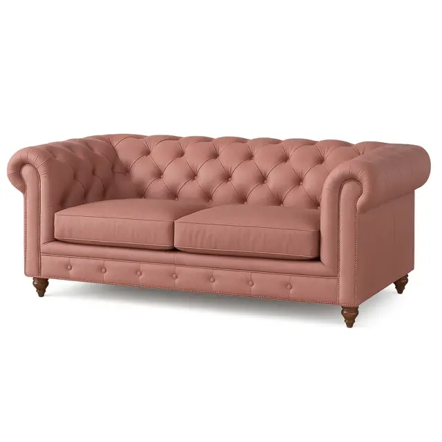 Chesterfield Sofa Loveseat Dusty Rose