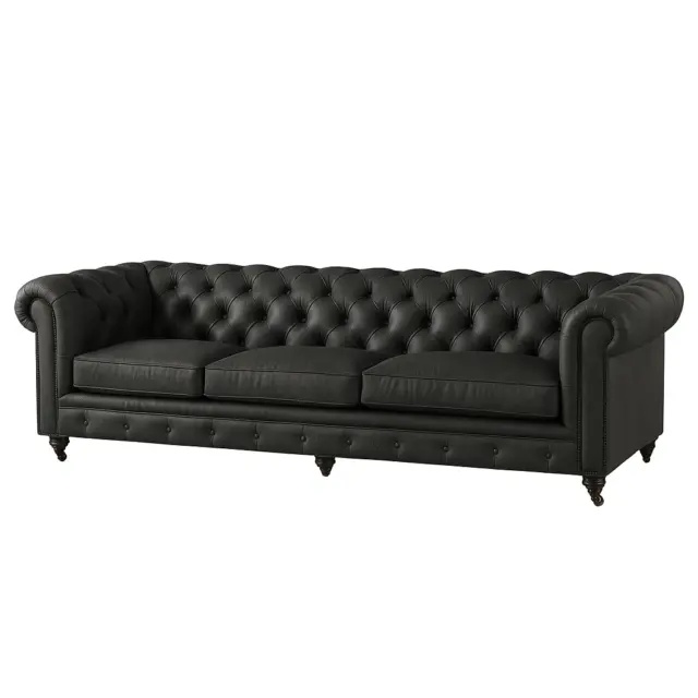 Chesterfield Sofa Charcoal Gray