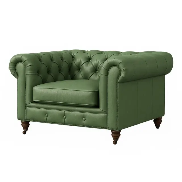 Chesterfield Sofa Chair Sage Green