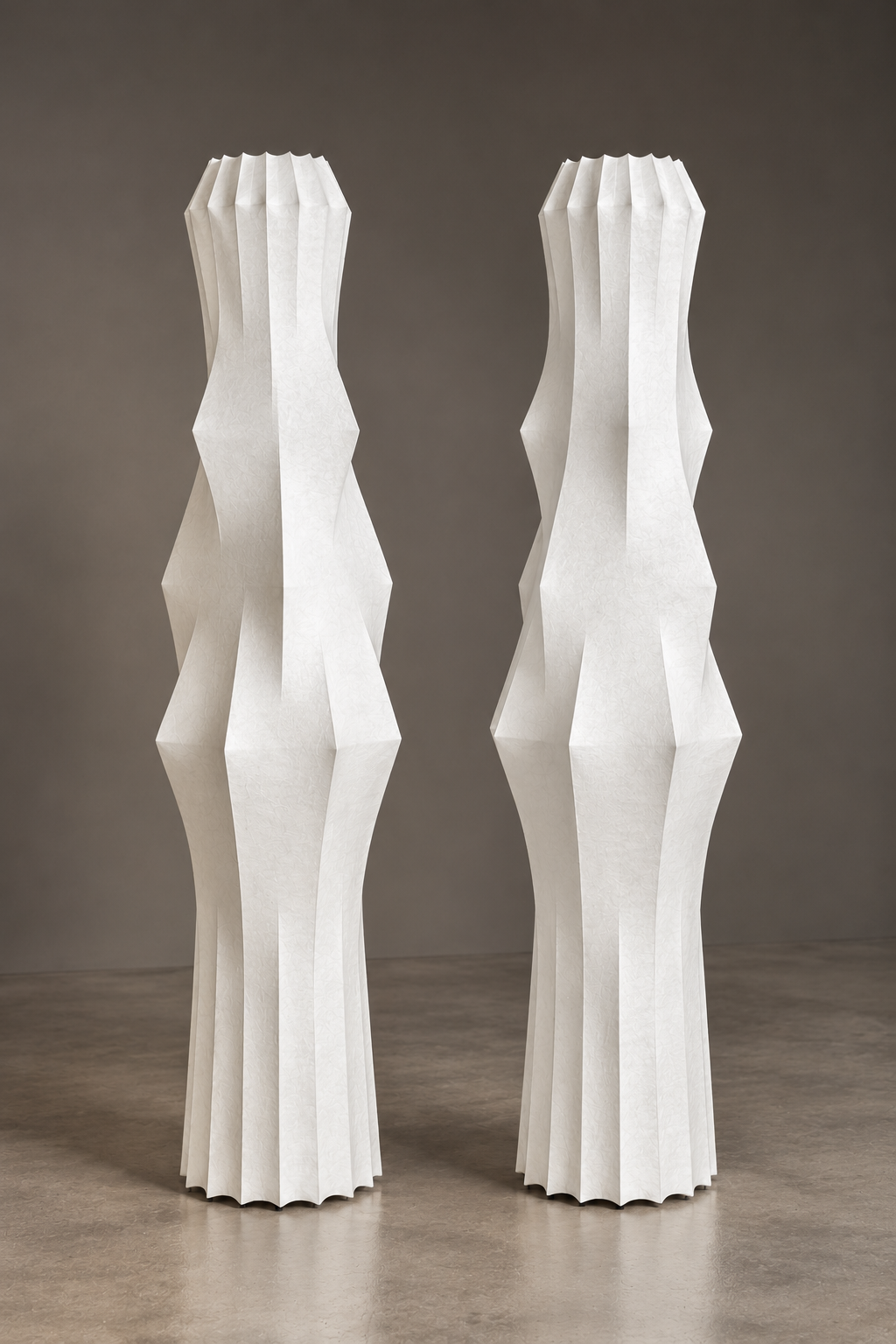 Fantasma floor lamp textured exterior in studio light